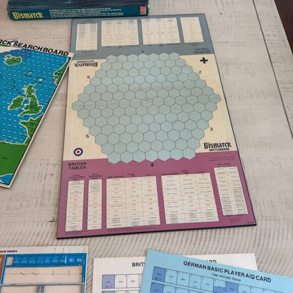 Rare, vintage 1978 Avalon Hill Bismark - Picture 4 of 11
